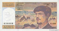 20 Francs DEBUSSY à fil de sécurité FRANCE 1993 F.66BIS.04 NEUF