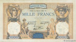 1000 Francs CÉRÈS ET MERCURE type modifié FRANCE 1939 F.38.34 TTB