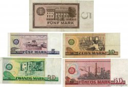 5 à 50 Mark Lot REPUBBLICA DEMOCRATICA TEDESCA 1975 P.22, P.27b, P.28a, P.29b et P.30b BB