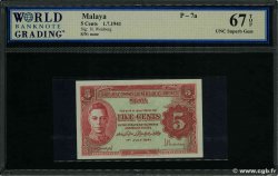 5 Cents MALAYA  1941 P.07a FDC
