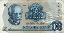 10 Kroner NORVÈGE  1981 P.36c TB