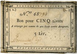 25 Sous FRANCE regionalismo e varie Lyon 1793 Kol.134