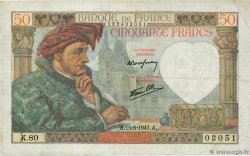 50 Francs JACQUES CŒUR FRANCIA  1941 F.19.11
