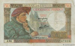 50 Francs JACQUES CŒUR FRANCIA  1941 F.19.12