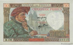 50 Francs JACQUES CŒUR FRANCIA  1941 F.19.16