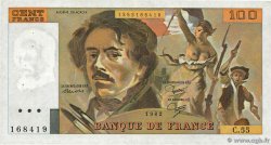 100 Francs DELACROIX modifié FRANCE 1982 F.69.06 TTB