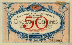 50 Centimes FRANCE régionalisme et divers Roanne 1917 JP.106.09 SUP