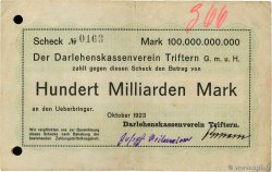 100 Milliarden Mark ALLEMAGNE Triftern 1923 TB+