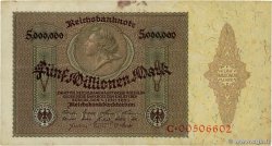 5 Millionen Mark ALLEMAGNE 1923 P.090 TTB