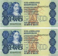 2 Rand Consécutifs AFRIQUE DU SUD 1983 P.118d SUP+