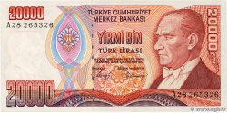 20000 Lira TURCHIA 1988 P.201a q.FDC