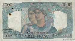 1000 Francs MINERVE ET HERCULE FRANCE 1945 F.41.07 TB+
