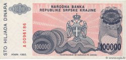 100000 Dinara CROATIE 1993 P.R22a SUP+