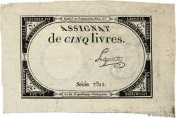 5 Livres FRANCE 1793 Ass.46a TB+