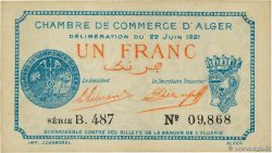 1 Franc ALGERIA Alger 1921 JP.137.22