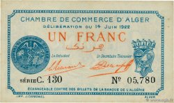 1 Franc ALGERIA Alger 1922 JP.137.24