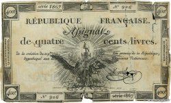 400 Livres FRANCE 1792 Ass.38a
