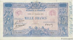 1000 Francs BLEU ET ROSE FRANCE 1924 F.36.40 TB+