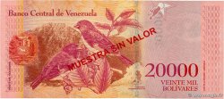 20000 Bolivares Spécimen VENEZUELA 2017 P.099s NEUF