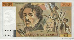 100 Francs DELACROIX modifié FRANCE 1985 F.69.09 SUP