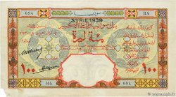 100 Livres SYRIA  1939 P.039D VF-