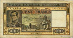 100 Francs BELGIUM 1949 P.126 F-