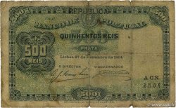 500 Reis PORTUGAL  1904 P.105a