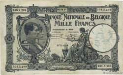 1000 Francs BELGIQUE  1927 P.096