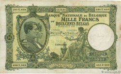 1000 Francs - 200 Belgas BELGIQUE  1934 P.104