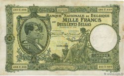 1000 Francs - 200 Belgas BELGIQUE 1934 P.104 TTB