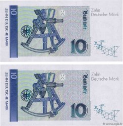 10 Deutsche Mark Lot GERMAN FEDERAL REPUBLIC  1999 P.38d  FDC