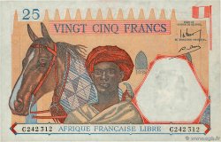 25 Francs FRENCH EQUATORIAL AFRICA Brazzaville 1941 P.07a AU-