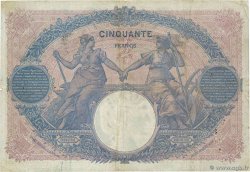 50 Francs BLEU ET ROSE FRANCE 1915 F.14.28 B+