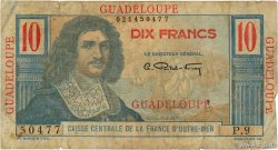 10 Francs Colbert GUADELOUPE 1946 P.32 B+