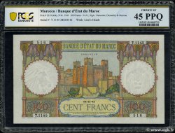 100 Francs MARUECOS  1941 P.20 EBC