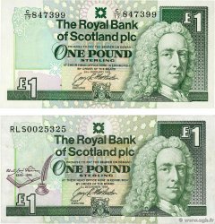1 Pound Lot SCOTLAND  1994 P.351c et P.358a BB