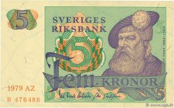 5 Kronor SUÈDE  1980 P.51d AU-