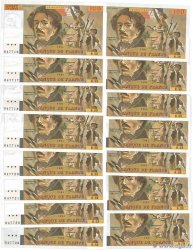 100 Francs DELACROIX modifié Consécutifs FRANCIA  1981 F.69.05 AU+