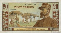 20 Francs Émile Gentil AFRIQUE ÉQUATORIALE FRANÇAISE  1957 P.30 TTB+