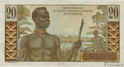20 Francs Émile Gentil AFRIQUE ÉQUATORIALE FRANÇAISE  1957 P.30 TTB+