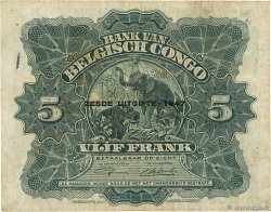 5 Francs CONGO BELGA  1947 P.13Ad MB