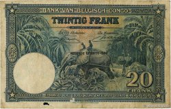 20 Francs BELGIAN CONGO  1950 P.15H F