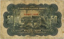 50 Francs BELGIAN CONGO  1949 P.16g VG