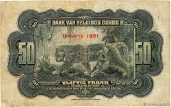 50 Francs BELGIAN CONGO  1951 P.16i G