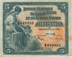 50 Francs BELGIAN CONGO  1952 P.21 F+