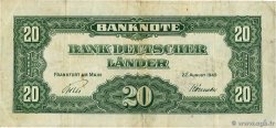 20 Deutsche Mark GERMAN FEDERAL REPUBLIC  1949 P.17a q.BB