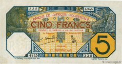 5 Francs DAKAR FRENCH WEST AFRICA Dakar 1932 P.05Bf VF