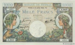 1000 Francs COMMERCE ET INDUSTRIE FRANCE  1944 F.39.10 UNC