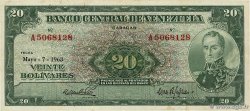 20 Bolivares VENEZUELA  1963 P.043c BB
