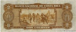 2 Colones COSTA RICA  1942 P.201c S